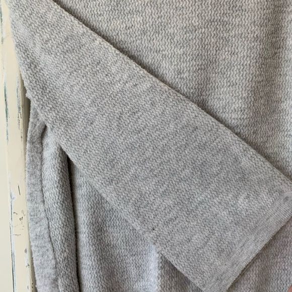 LOFT || Light Grey Waffle Knit Sweater + Wide Sleeves - Picture 5 of 6